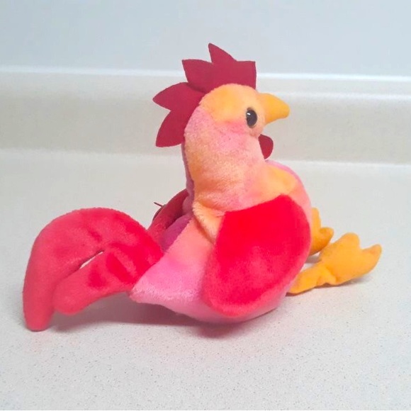 STRUT - Beanie Baby Plush Plushie Rooster Chicken Holiday Toy Stuffed Animal - Picture 2 of 7